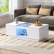 Mesa de centro retangular de painel de partículas com 2 gavetas 100x50 Mesa de centro retangular de painel de partículas com 2 gavetas 100x50 Branco