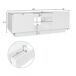 Mesa de centro retangular de painel de partículas com 2 gavetas 100x50 Mesa de centro retangular de painel de partículas com 2 gavetas 100x50 Branco