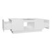 Mesa de centro retangular de painel de partículas com 2 gavetas 100x50 Mesa de centro retangular de painel de partículas com 2 gavetas 100x50 Branco