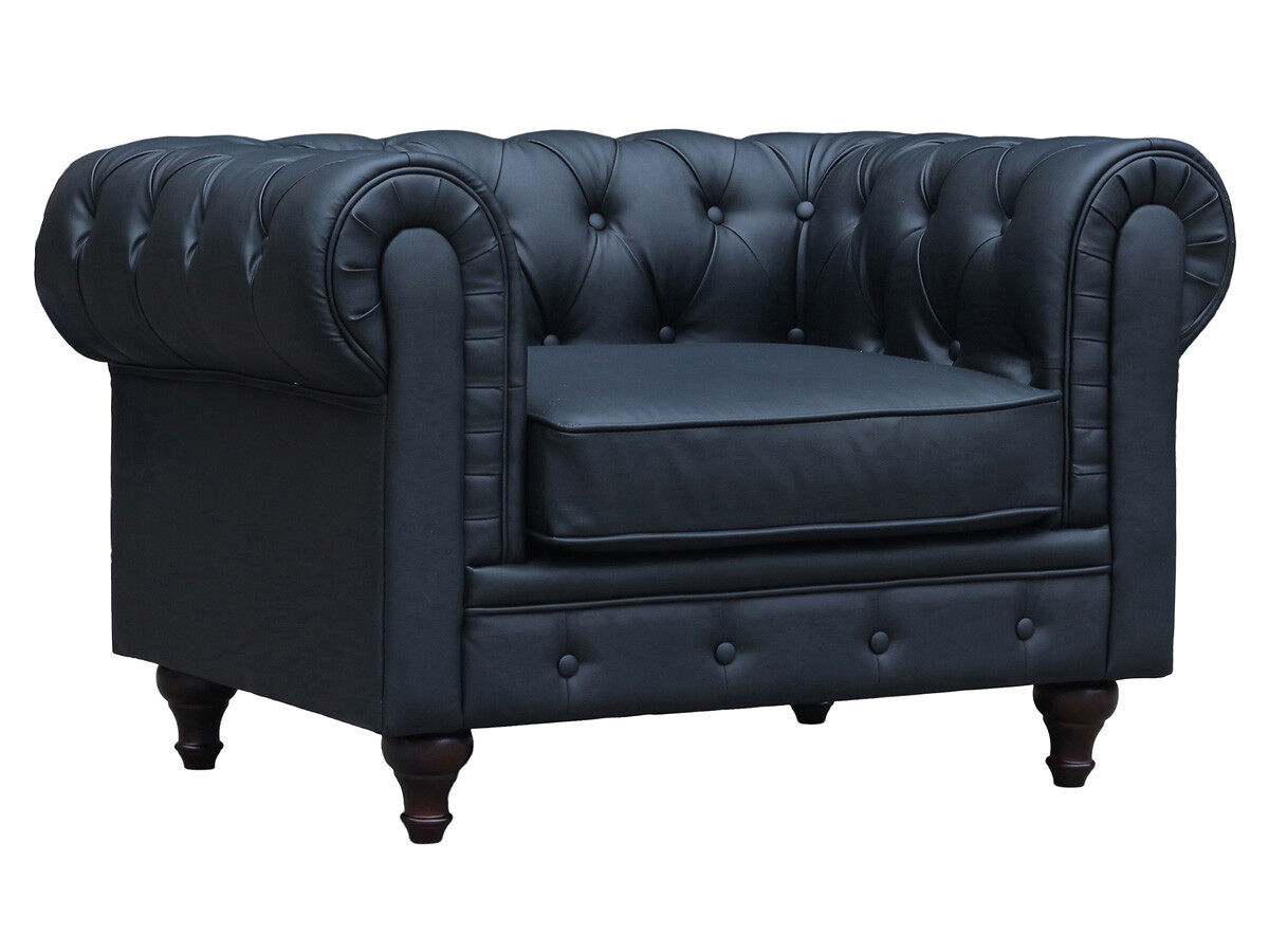 Cadeirão "aliza" chesterfield - 111 x 82 x 70 cm - noir