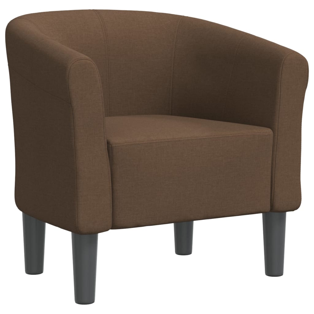 Vidaxl poltrona tecido castanho