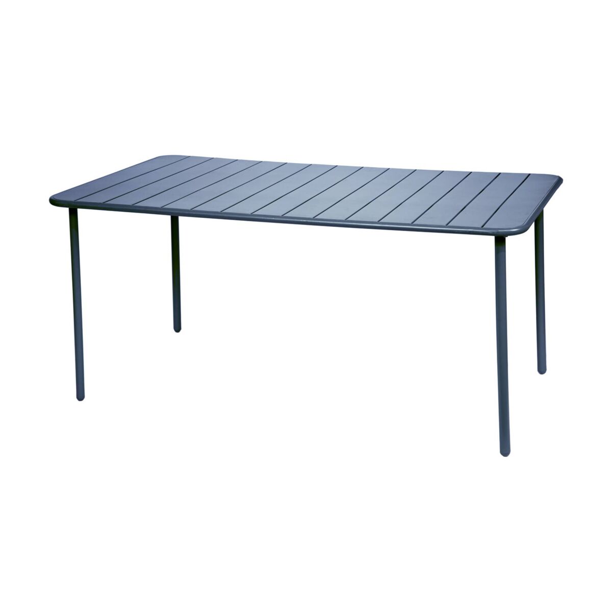 Mesa de jardim metálica de 6-8 lugares, amelia 160cm, bleu-marinho, 160x90x72.5 cm
