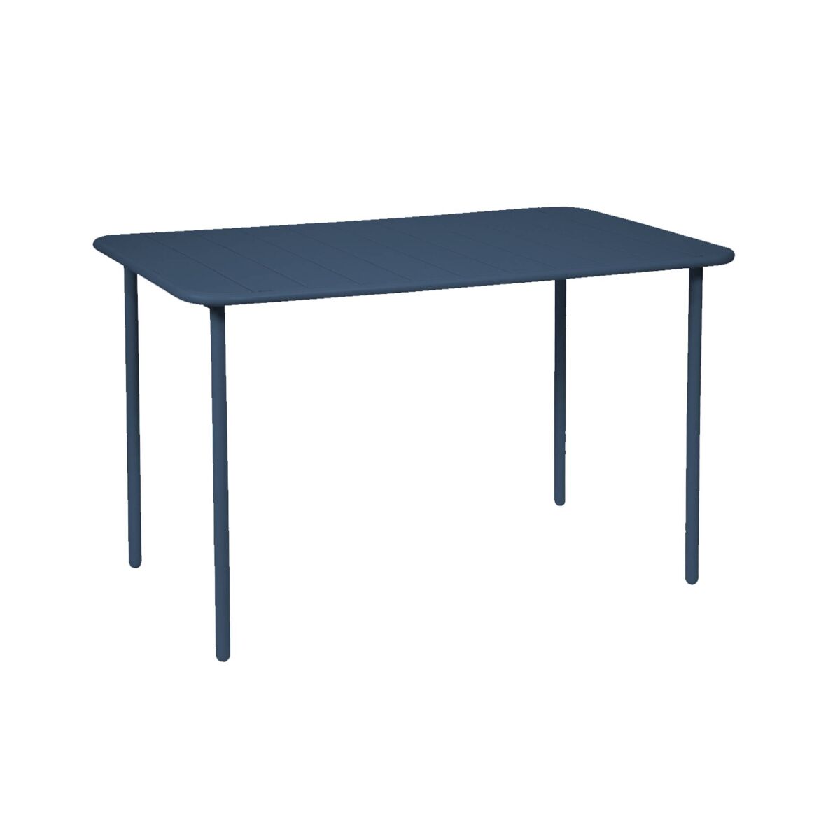 Mesa de jardim metálica de 4 lugares, amelia 120cm, azul-marinho, 120x70x72.5 cm