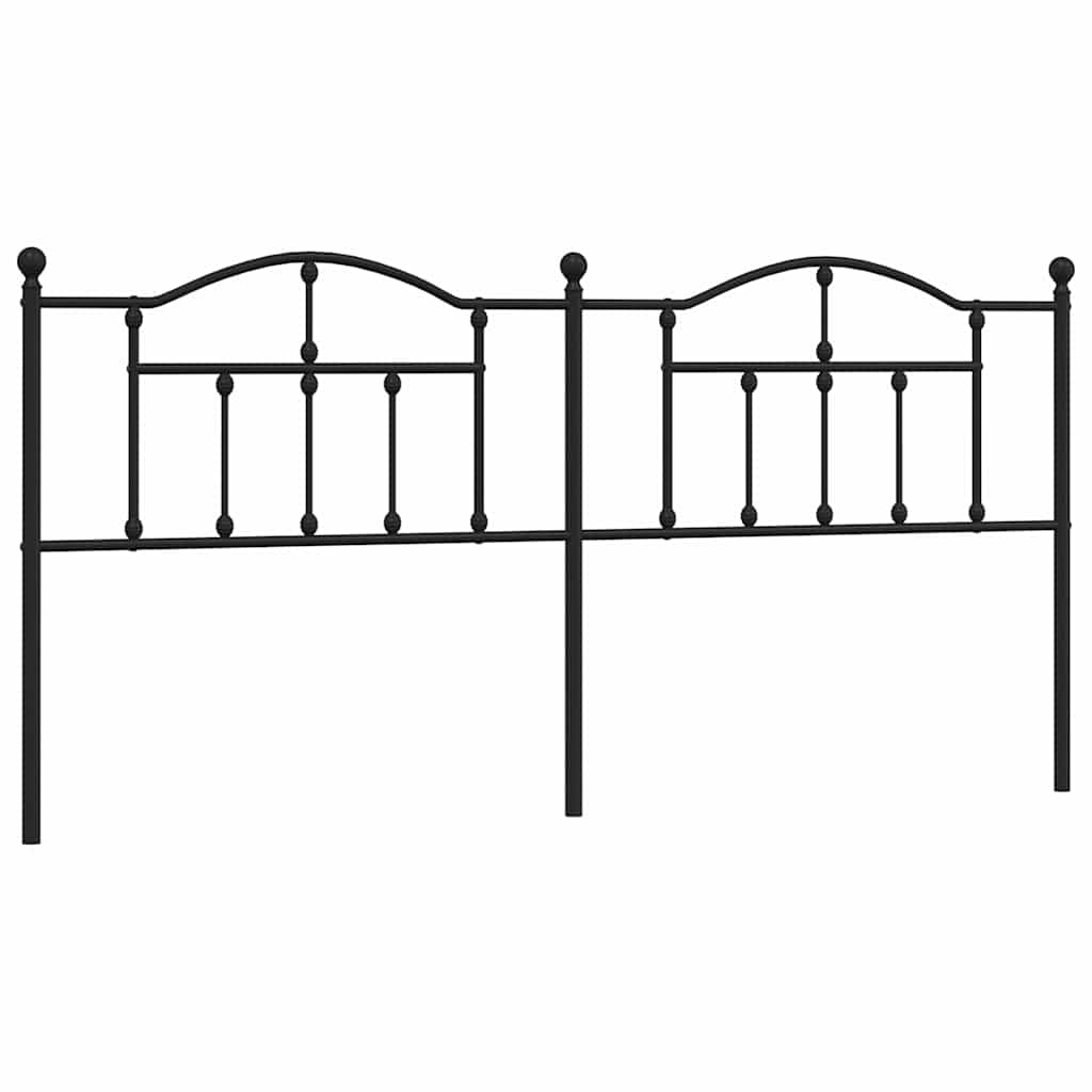 Vidaxl cabeceira de cama 193 cm metal preto