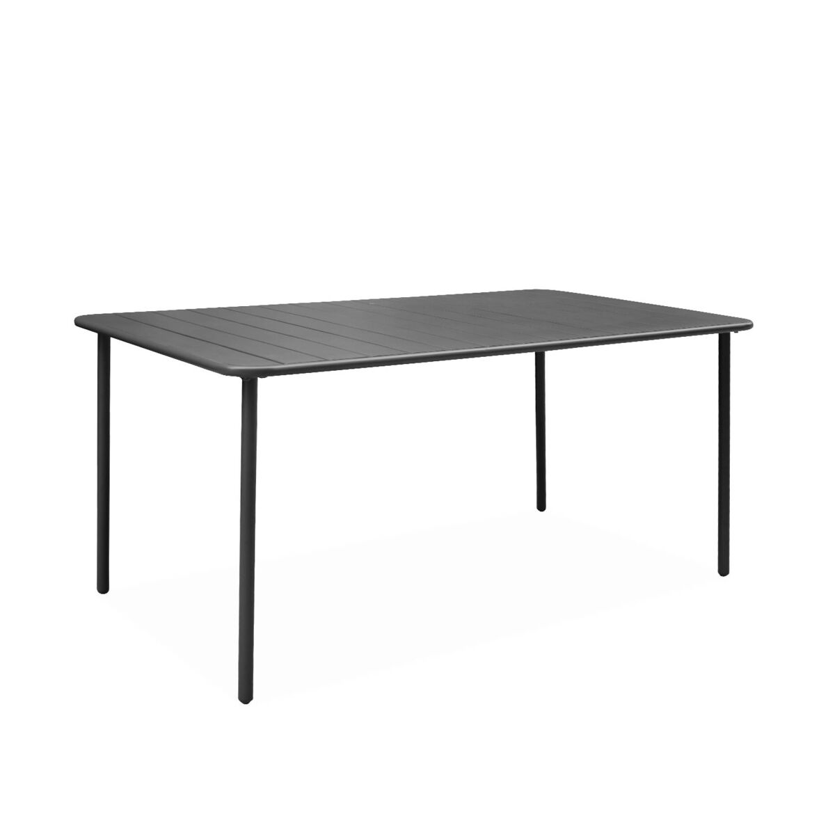 Mesa de jardim metálica de 6-8 lugares, amelia 160cm, antracite, 160x90x72.5 cm