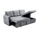 Sofá Cama Com Baú e Chaise Longue Sofá Cama Com Baú e Chaise Longue Cinza