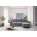 Sofá Cama Com Baú e Chaise Longue Sofá Cama Com Baú e Chaise Longue Cinza