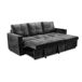 Sofá Cama Com Baú e Chaise Longue Sofá Cama Com Baú e Chaise Longue Cinza