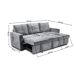 Sofá Cama Com Baú e Chaise Longue Sofá Cama Com Baú e Chaise Longue Cinza