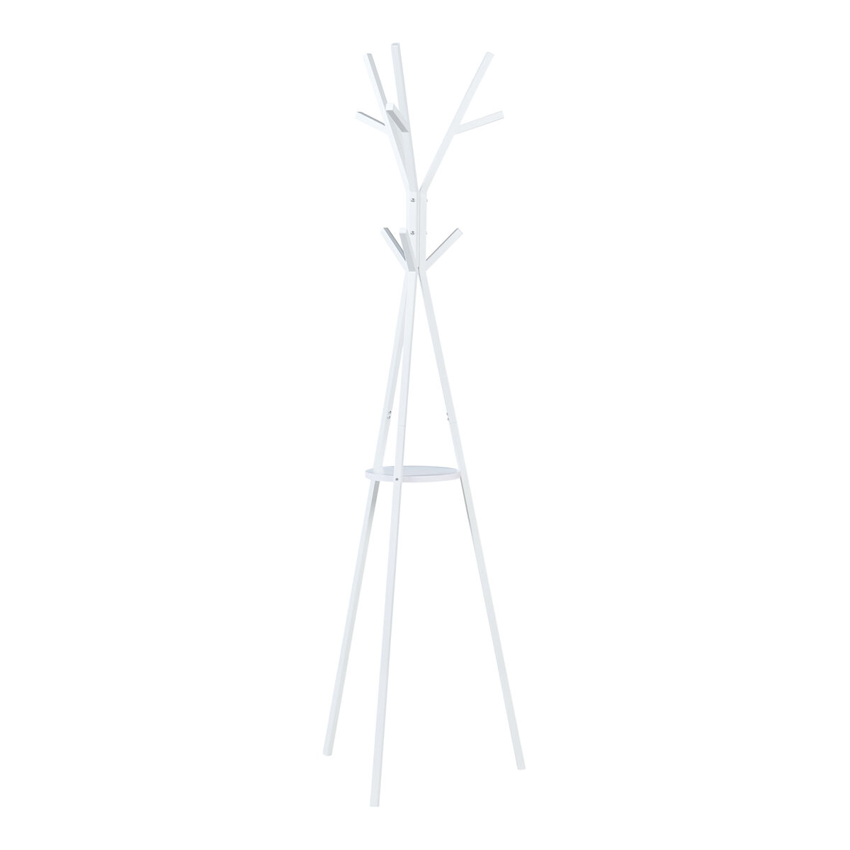 Bengaleiro de pé metálico edet 179x48x48 cm - branco [en.casa]