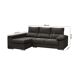 Sofá Chaise Longue Reclinado, com Arco Sofá Chaise Longue Reclinado, com Arco Antracite