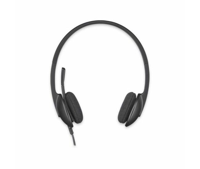 Auriculares com microfone logitech 981-000475 usb 1,8 m preto