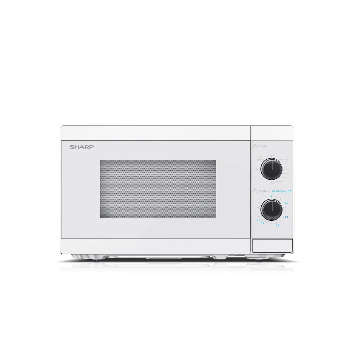 Microondas sharp ycmg01ec blanc cristal 800 w 20 l