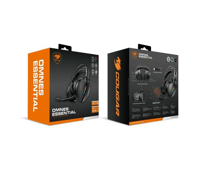 Écouteurs com microfone para vídeojogos cougar omnes essential