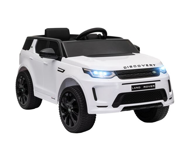 Aiyaplay carro électrique para enfants acima de 3 anos com licença land rover discovery sport carro électrique infantil com bateria 12v controlo remoto faróis buzina e música 106x65,5x51 cm blanc