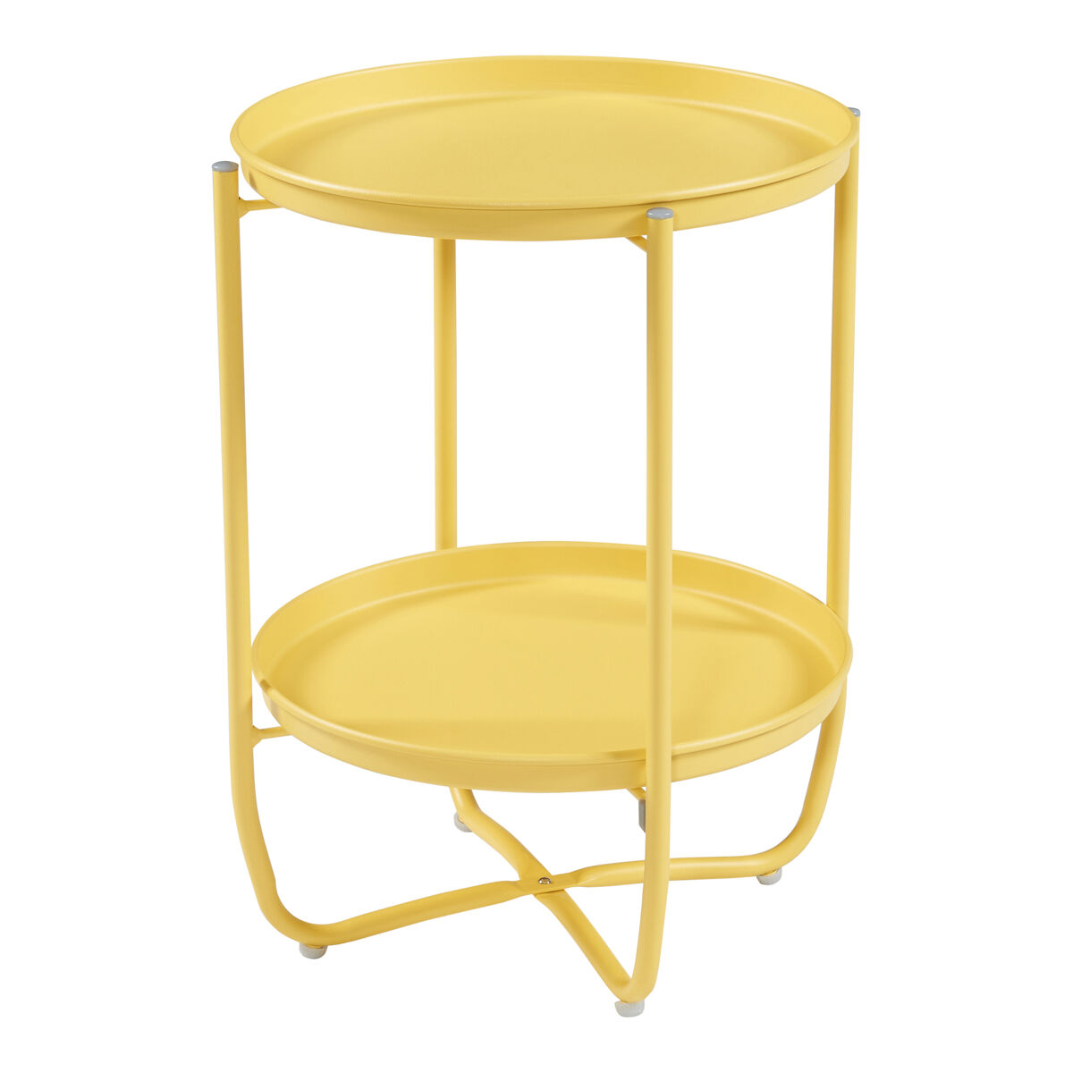 Mesa de jardim sandefjord aço 57,5x40 cm - amarelo [en.casa]
