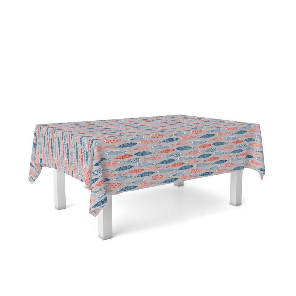 Toalha de mesa resinada fish 220x140cm donegal collections
