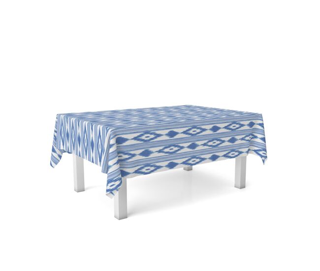Toalha de mesa resinada islas azul 260x140cm donegal collections
