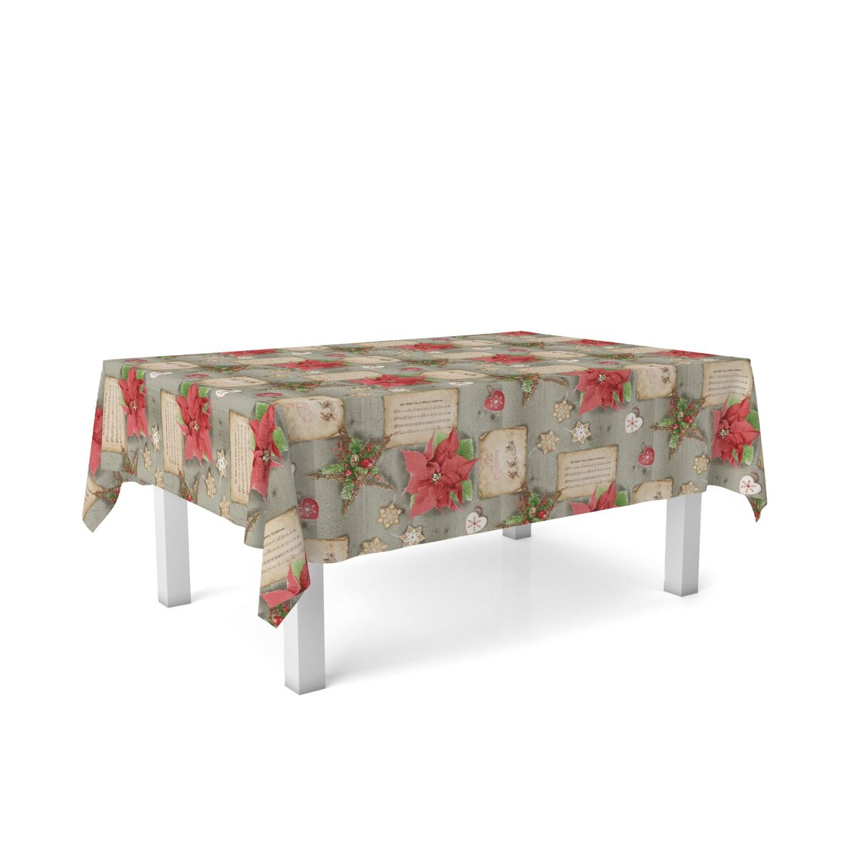 Toalha de mesa resinada nadal 100x140cm donegal collections