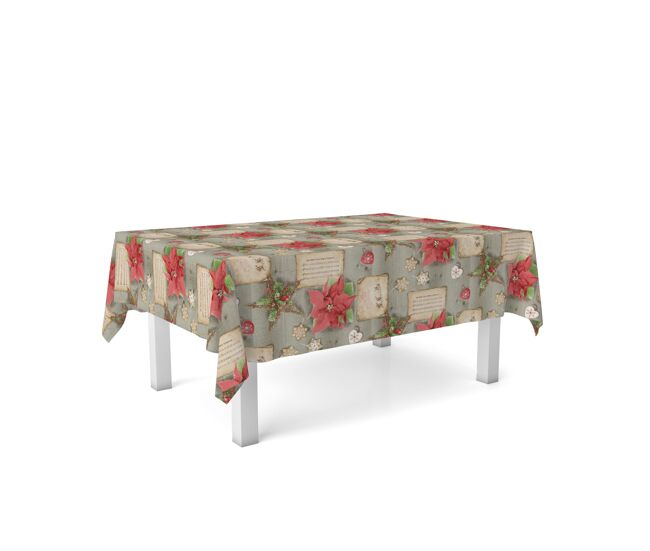 Toalha de mesa resinada nadal 100x140cm donegal collections