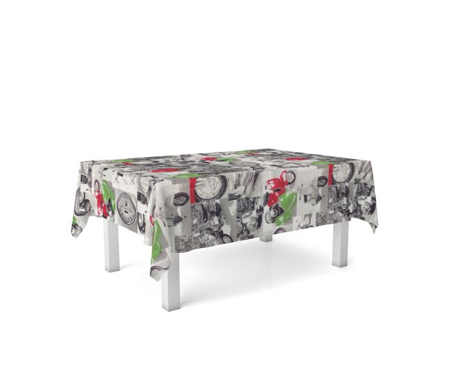 Toalha de mesa resinada vespas 240x140cm donegal collections
