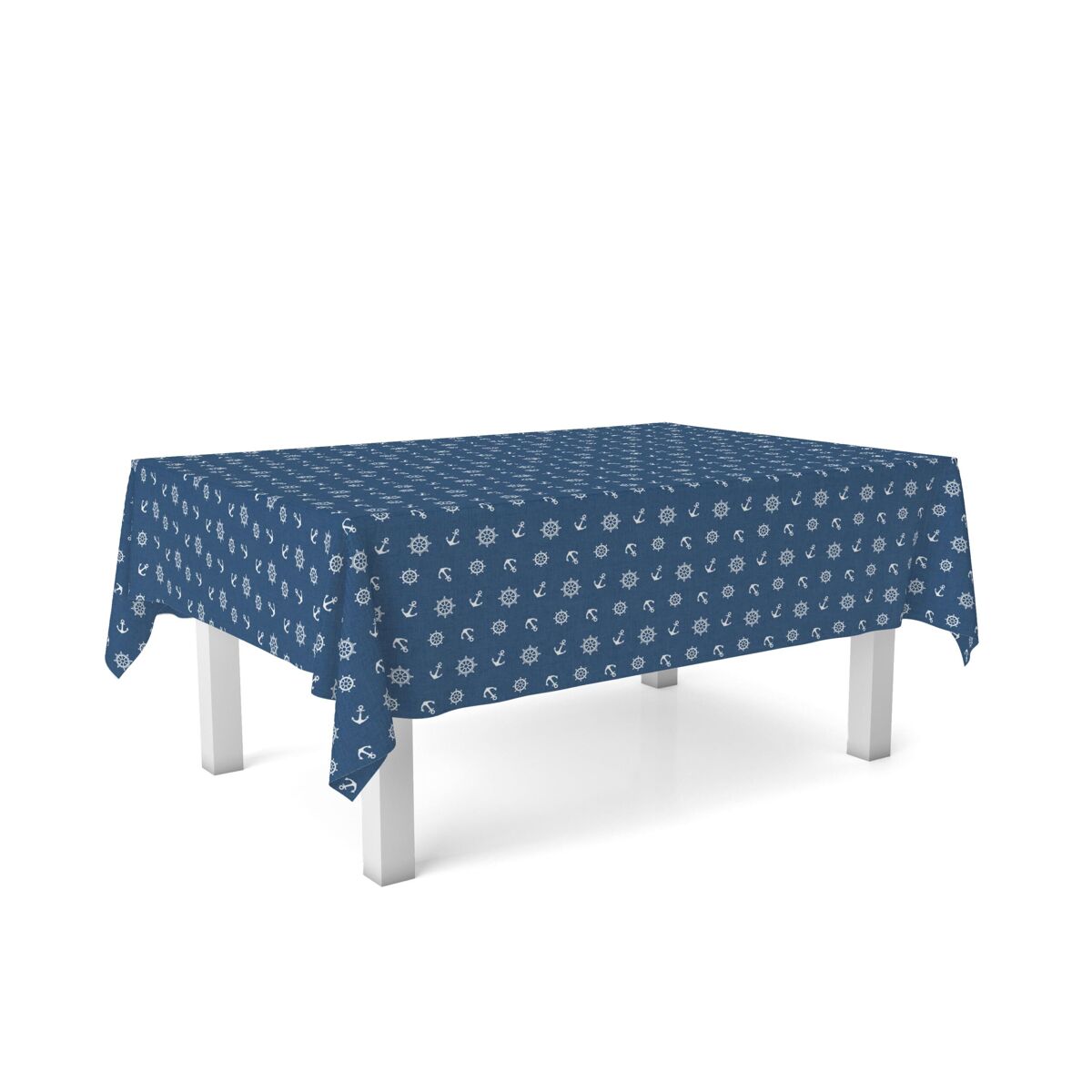 Toalha de mesa resinada ancora azul 300x140cm donegal collections