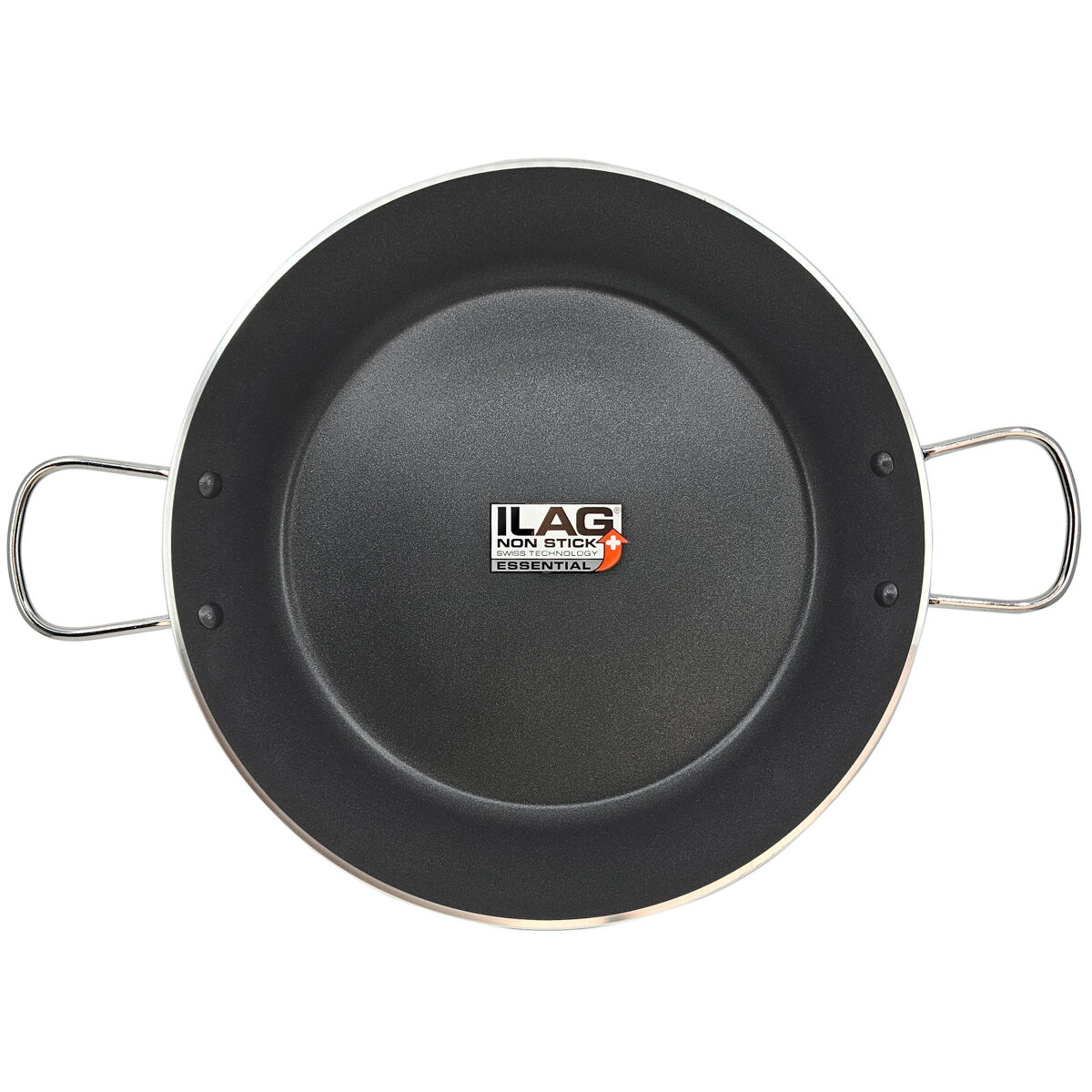 Briebe zafrán paella panela indução, 34cm, 6 porções, anti-aderente ecológico pfoa-free alumínio prensado, vitrocerâmica, , noir