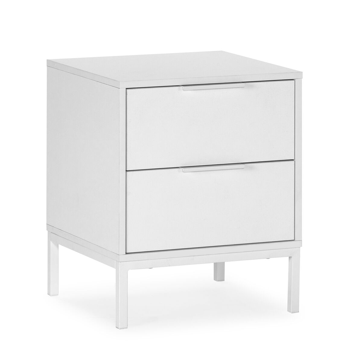 Vs Venta-Stock Mesa De Cabeceira Auri 2 Gavetas Cor Branco