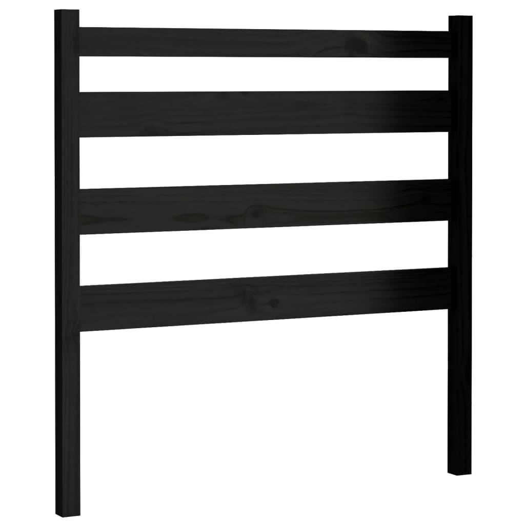 Vidaxl cabeceira de cama 96x4x100 cm pinho maciço preto