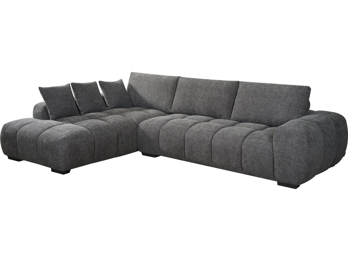 Sofá de canto em tecido "monceau" – 3 lugares – gris