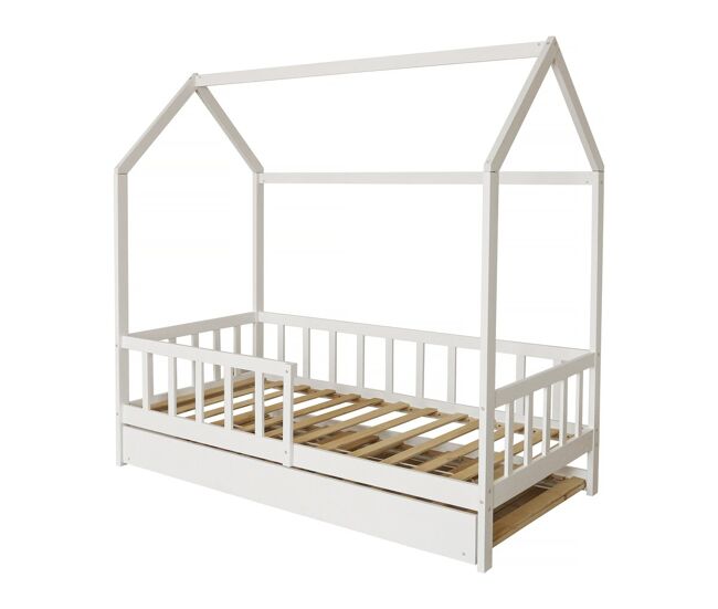 Cama cabine infantil com gaveta "paloma" - 90 x 190 cm - blanc