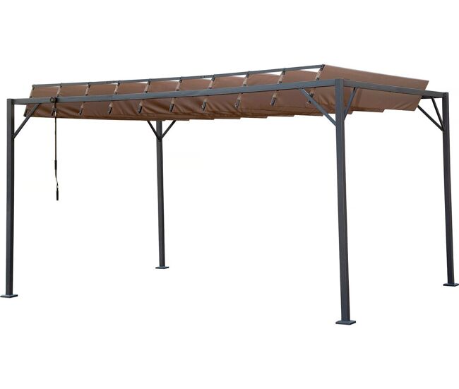 Pérgula de tecido bioclimático "lodge" 3 x 4 m - taupe