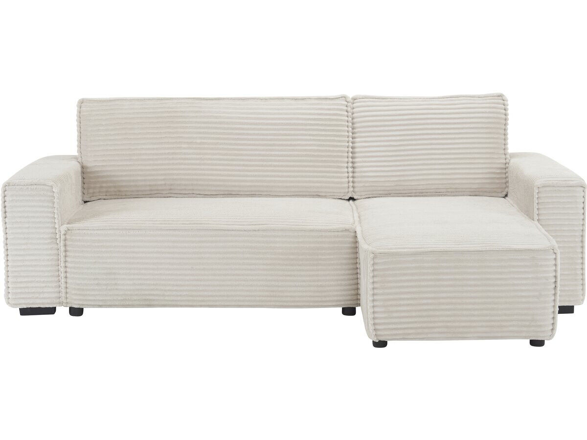 Canapé d'angle velours "opera" - 3 places - beige