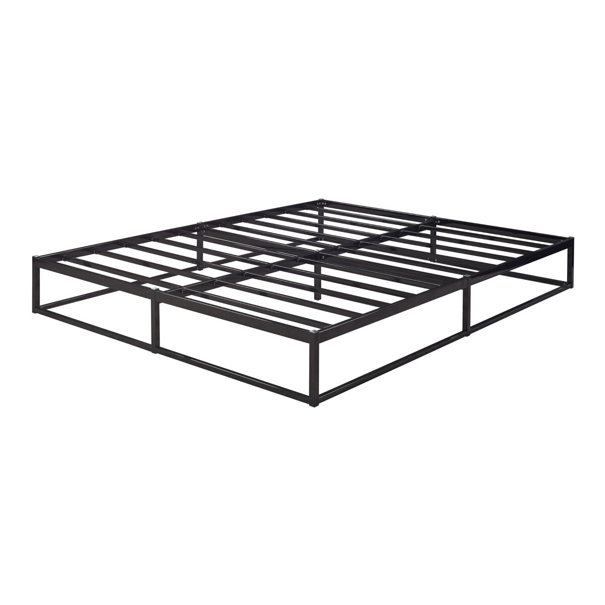 Cama metálica trerunta com estrado 180x200 cm - preto [en.casa]