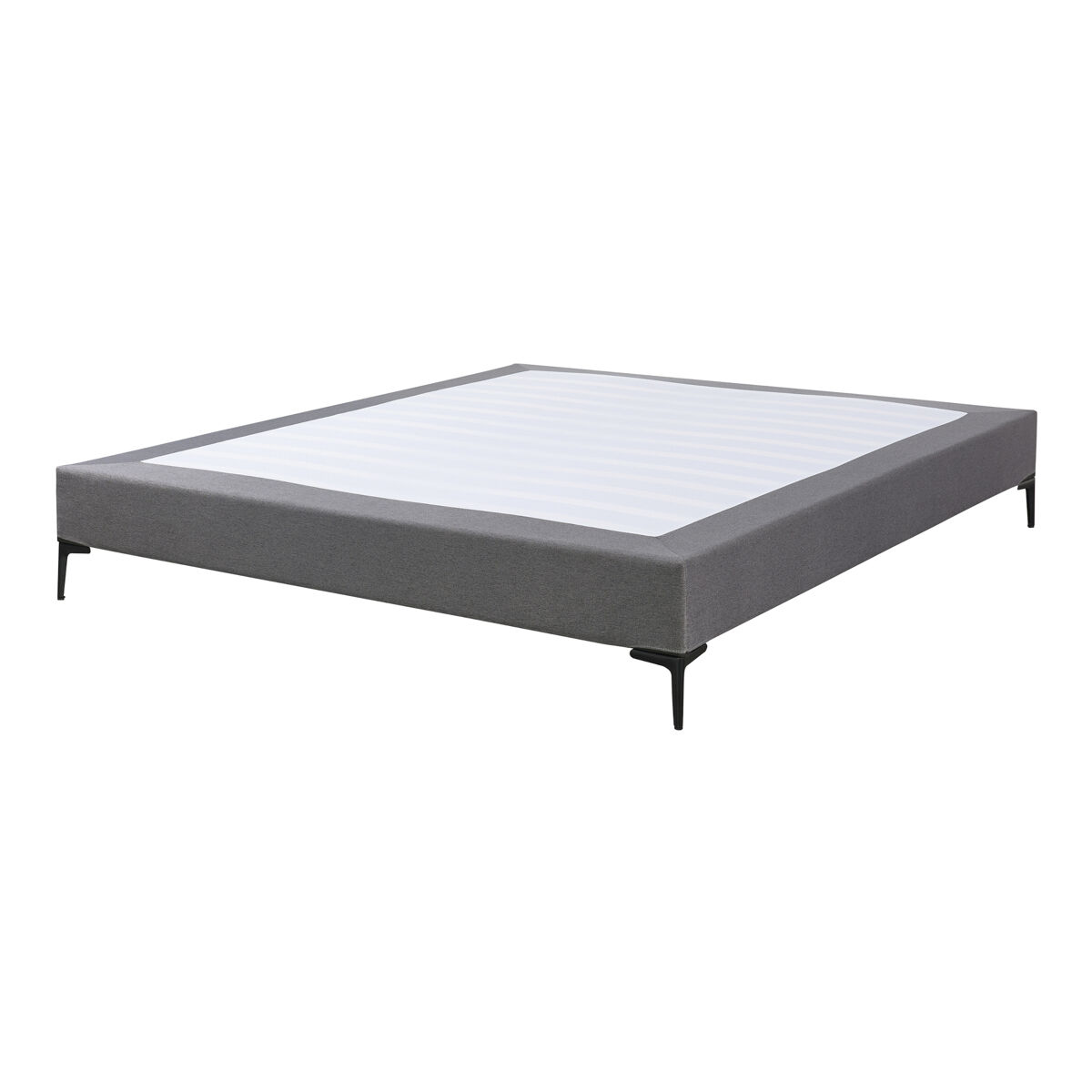 Cama de casal lilla com estofo têxtil 180x200 cm - cinzento escuro [en.casa]