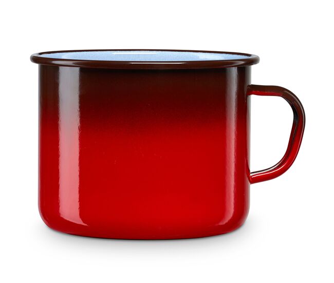 Briebe ignea caçarola cozinha ferver leite acier esmaltado 12cm, bouilloire vitrificado 1,2l, indução, fogo, vintage, , rouge