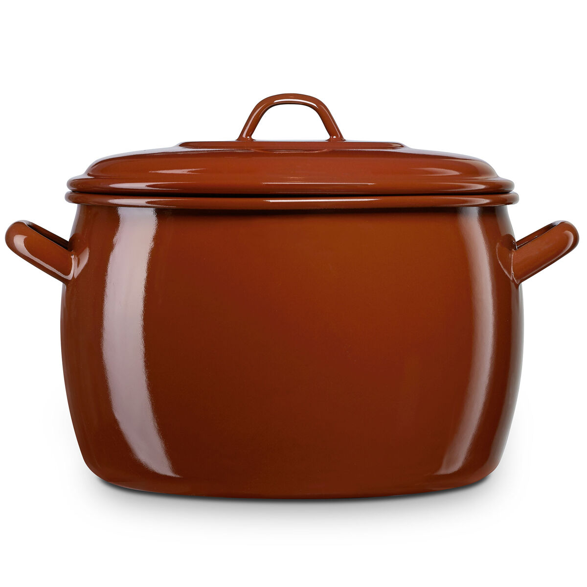 Briebe terra caçarola cozinha acier esmaltado 20cm, panela grande 5l, indução, fogo, vintage, , marrom