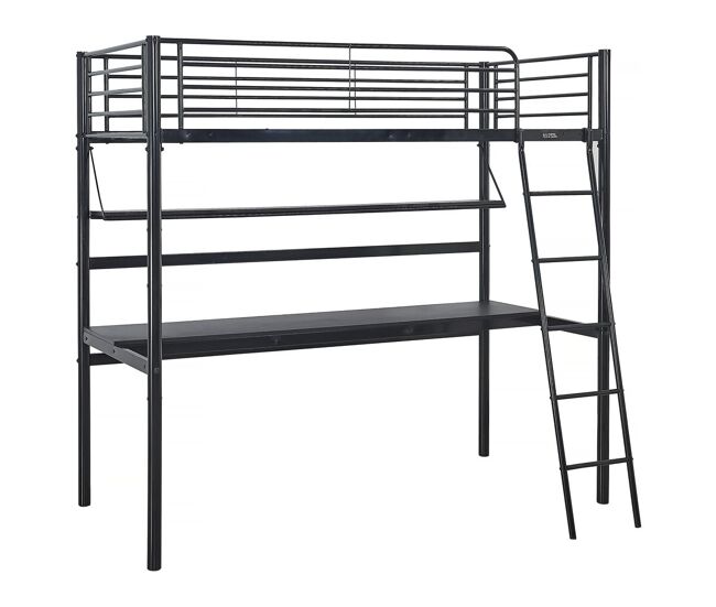Cama alta com secretária "alona" - 90 x 190 cm - noir