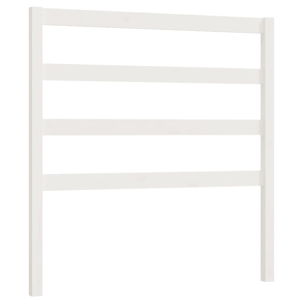 Vidaxl cabeceira de cama 95x4x100 cm pinho maciço branco
