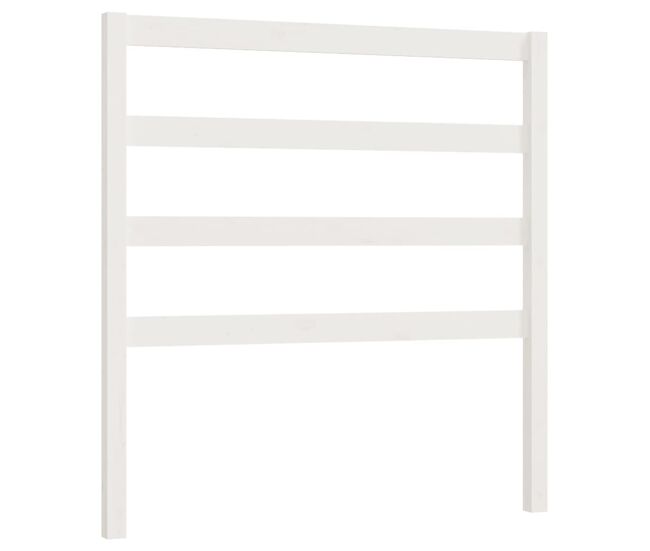 Vidaxl cabeceira de cama 95x4x100 cm pinho maciço branco