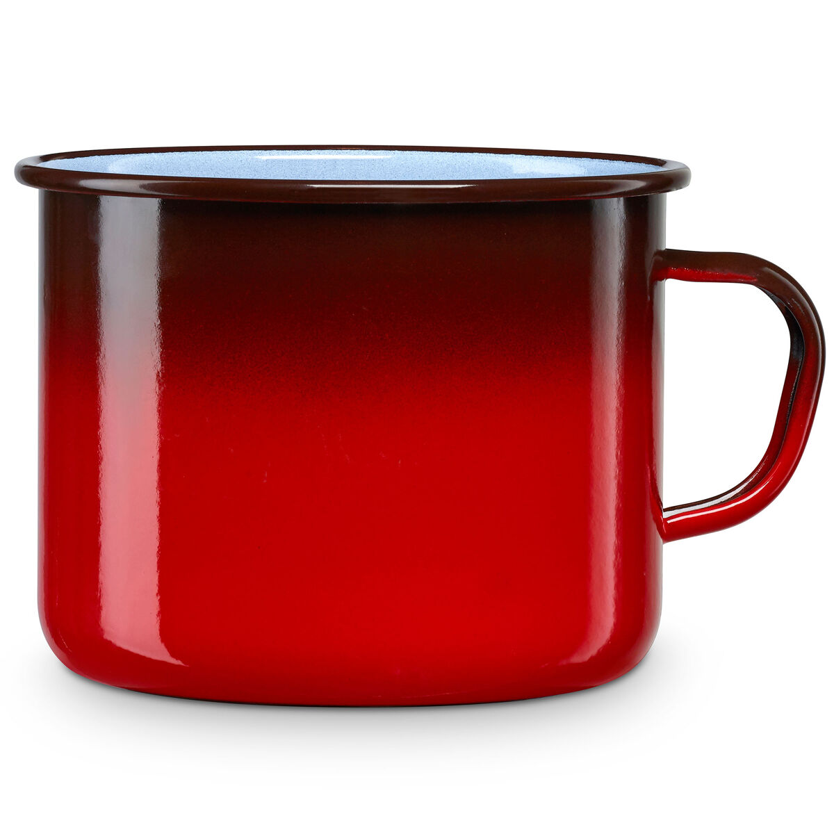 Briebe ignea caçarola cozinha ferver leite acier esmaltado 16cm, bouilloire vitrificado 2,2l, indução, fogo, vintage, , rouge