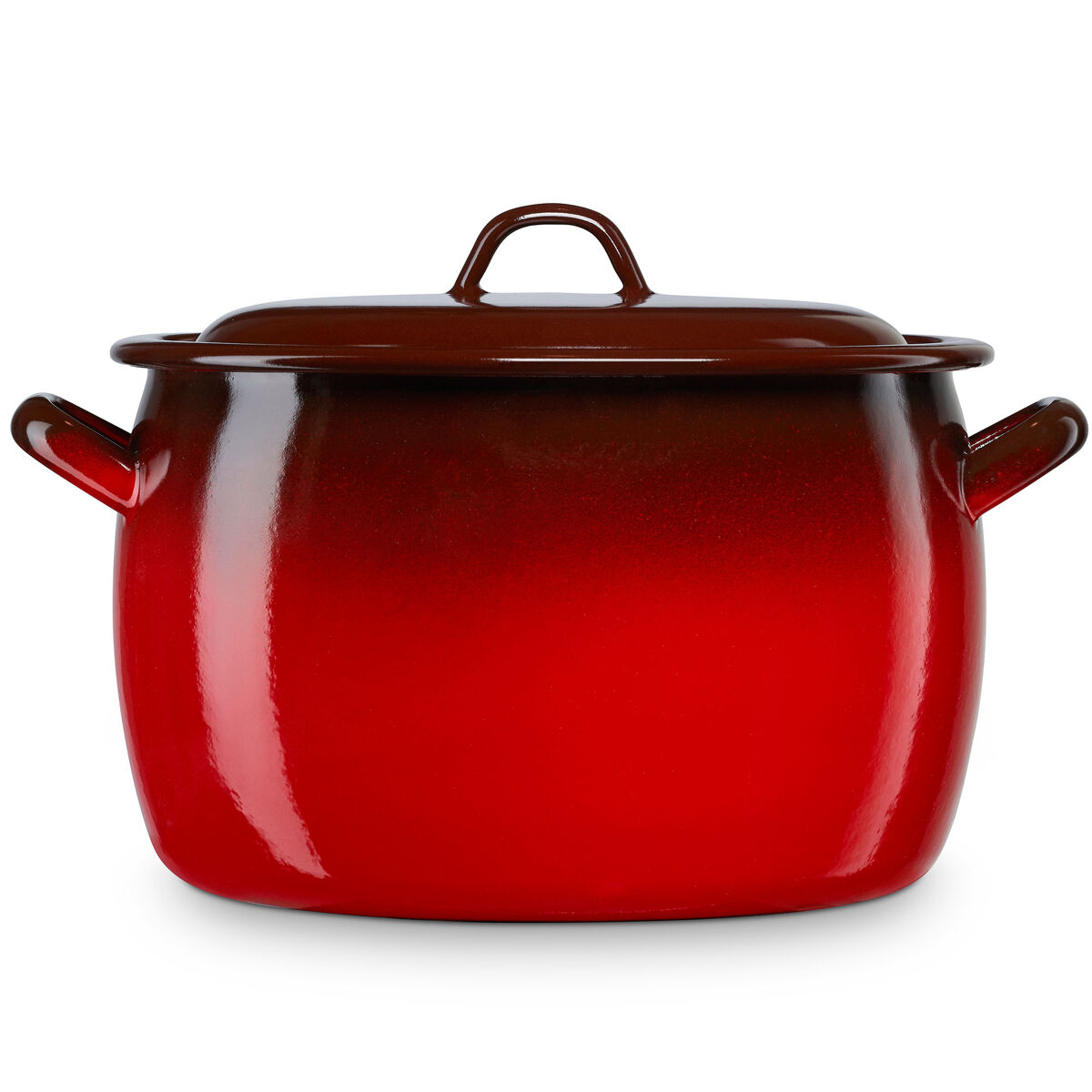 Briebe ignea caçarola cozinha acier esmaltado 34cm, panela grande 20l, indução, fogo, vintage, , rouge
