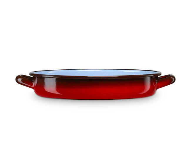 Briebe ignea caçarola baixa indução 28 cm tigela acier esmaltado 3 l, vintage fogo, forno, , rouge