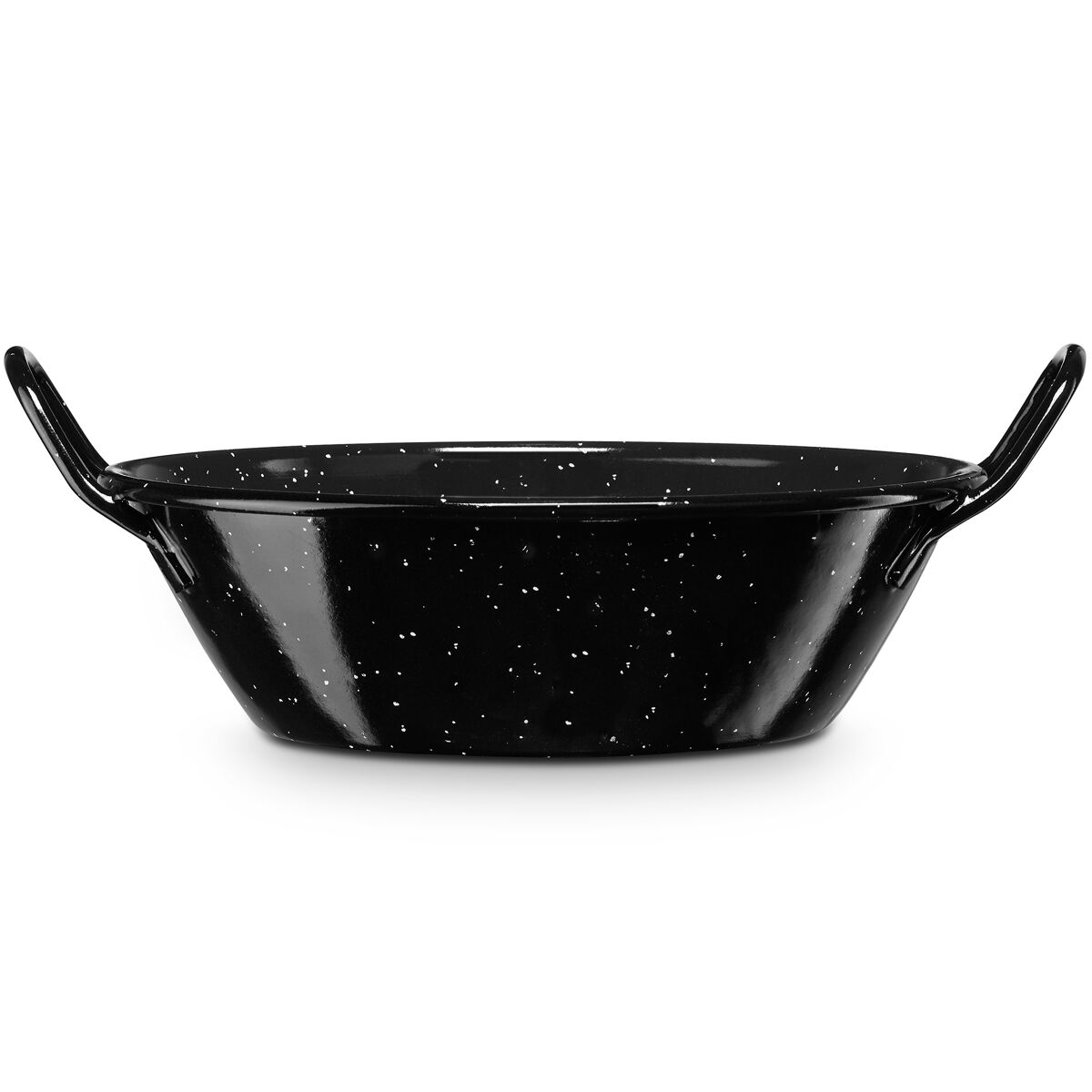 Briebe levante paellera valenciana indução 18 cm, acier esmaltado caçarola funda 0,9 l, fogo, gás, forno, , noir