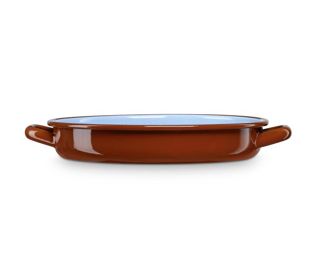 Briebe terra mini caçarola baixa indução 18 cm tigela acier esmaltado 0,9 l, vintage, fogo, forno, , marrom