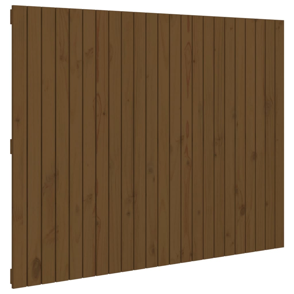 Vidaxl cabeceira de parede 146,5x3x110 cm pinho maciço castanho-mel