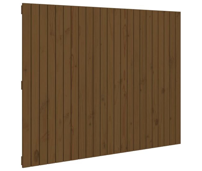 Vidaxl cabeceira de parede 146,5x3x110 cm pinho maciço castanho-mel