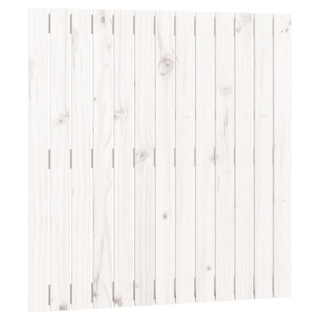 Vidaxl cabeceira de parede 82,5x3x90 cm madeira de pinho maciça branco