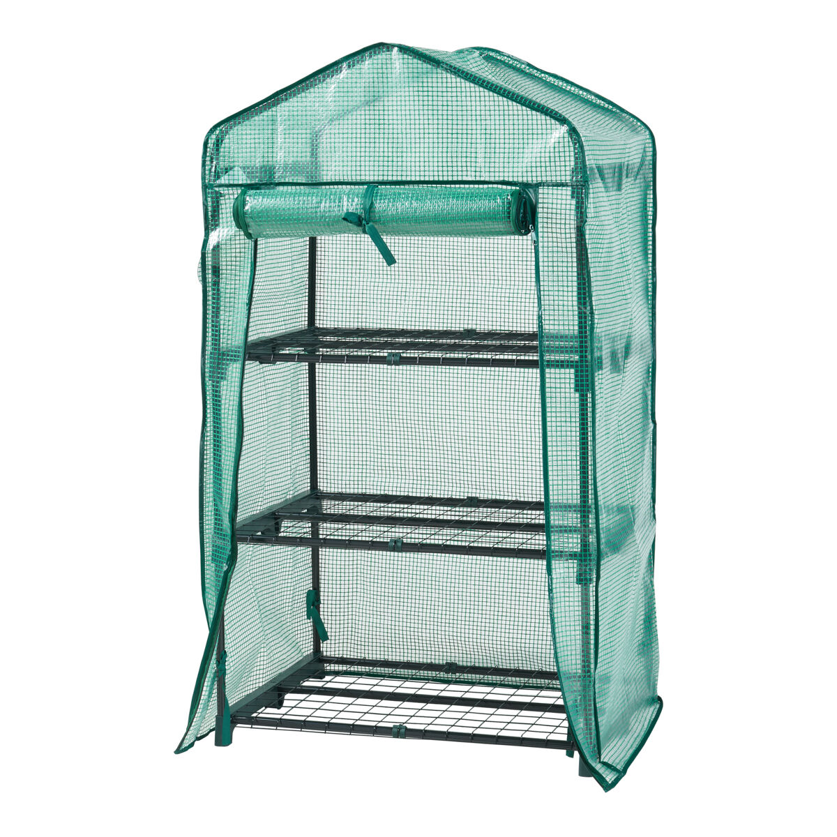 Estufa de chapa chaam com porta de aço e pe 125x69x49cm - verde [en.casa]