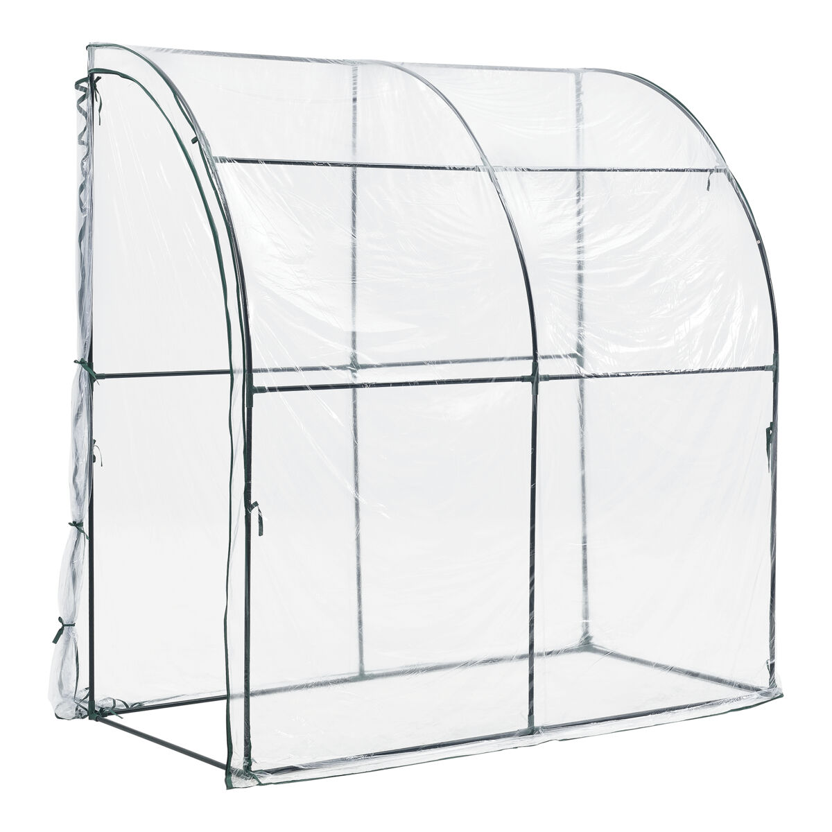 Estufa de jardim juta acier pvc 100x200x215 cm transparente [en.casa]